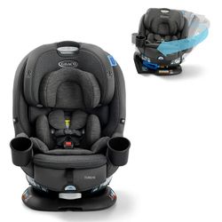Graco Turn2Me 3-in-1 Rotating Convertible Car Seat, Manchester, Rear-Facing Rotation, Forward-Facing Mode, Highback Booster Up to 100 lbs, Adjustable 