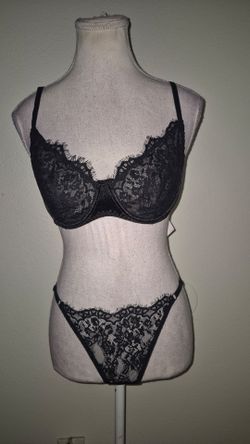 Black Lace Lingerie Set Size XLARGE