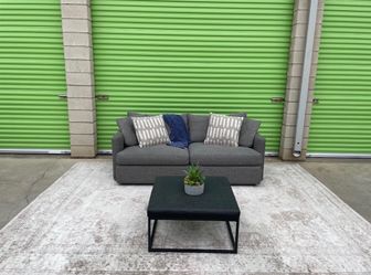 *Free Delivery* Gray Crate & Barrel Couch Sofa 3 Seater