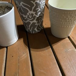 Set Of 3 Ceramic Pots