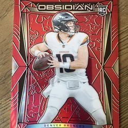 2024 Panini Obsidian #56 Bo Nix Red Flood RC /49-Denver Broncos