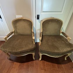 Bergère Armchairs Hand Painted.