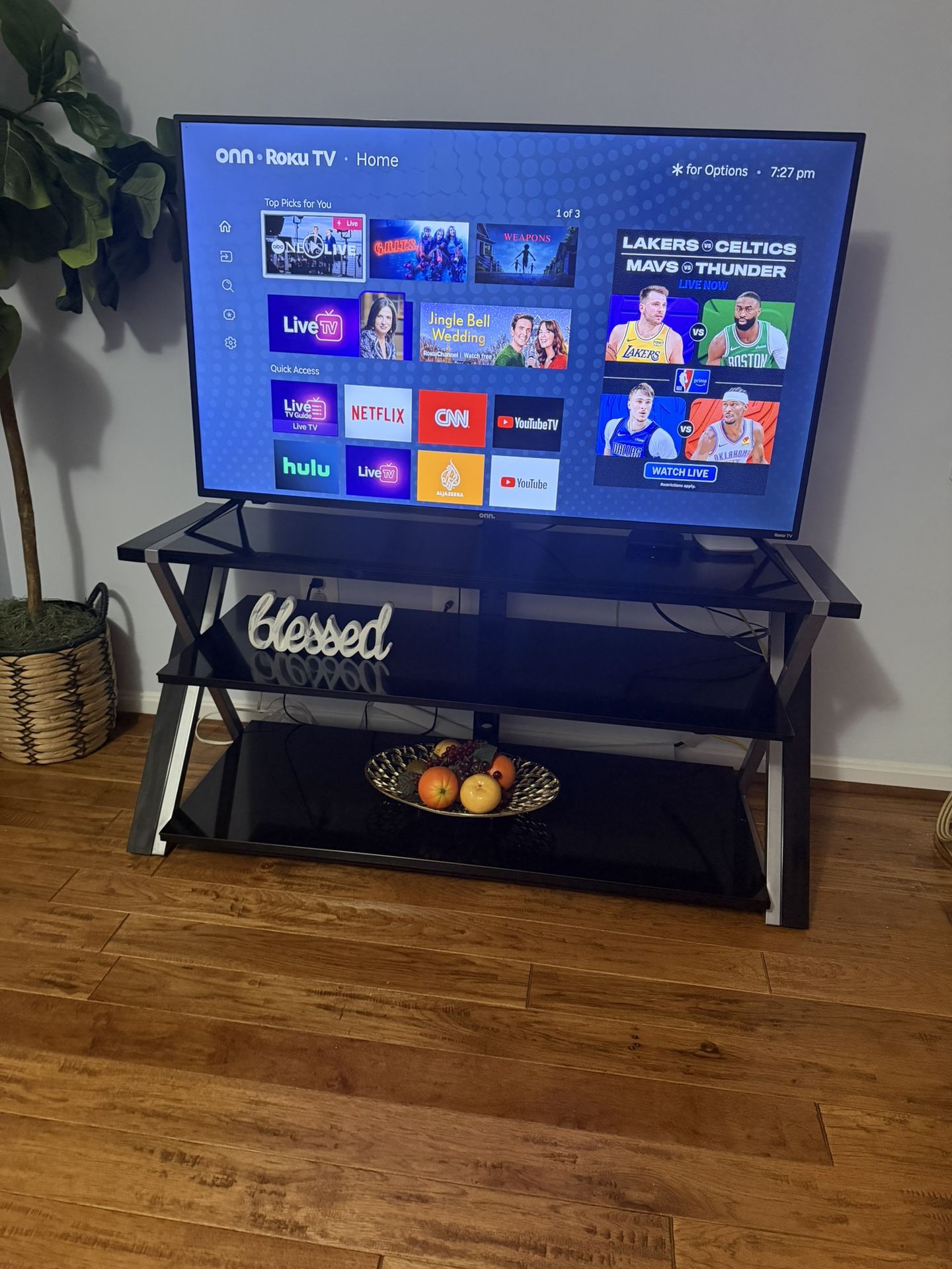 55in TV and TV stand