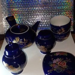 KUTANI TEA SET, JINGER JARS & VASE SET" NEW"