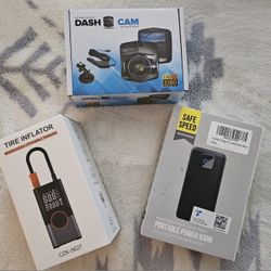 HD Dash CAM + 72 HOUR POWER BANK + TIRE INFLATOR!!