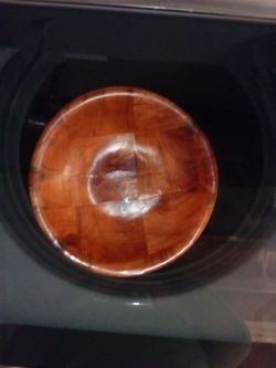 Round Wooden Salad Bowl