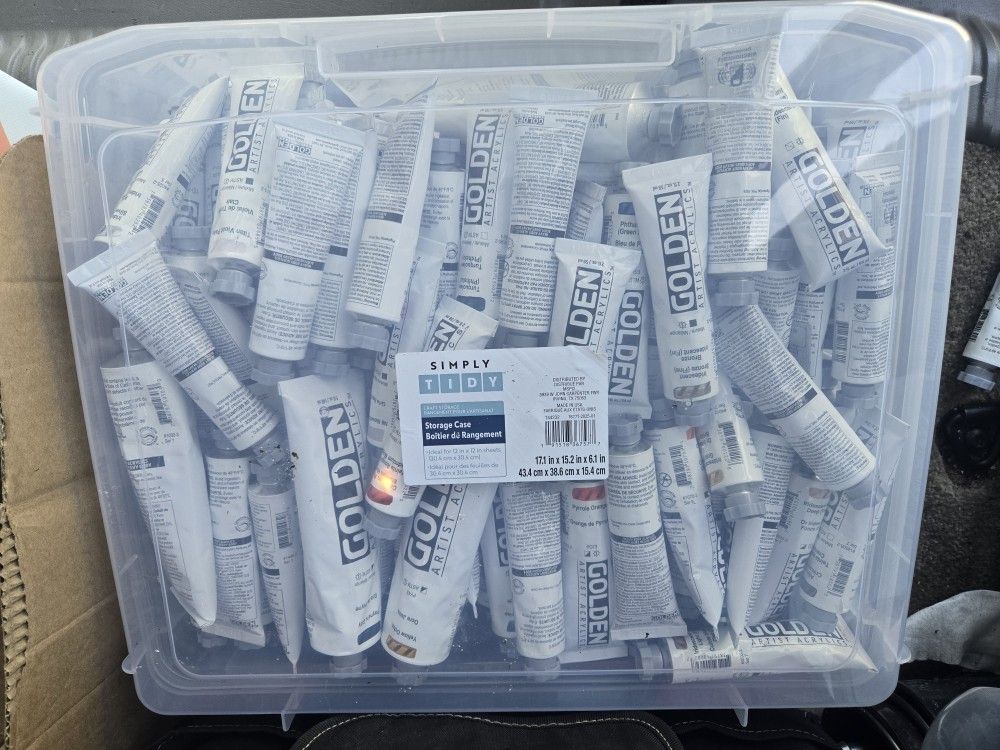 Golden Paint Tubes
