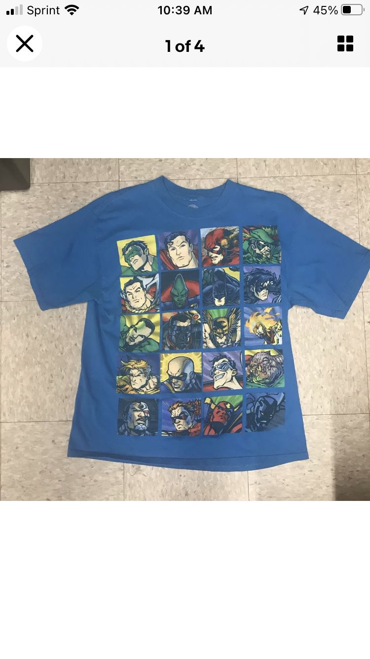 The Justice League Vintage T Shirt DC Comics Men’s Size XL Very Rare Graphic Tee