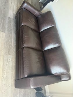 Chanton Leather Sofa, Brown