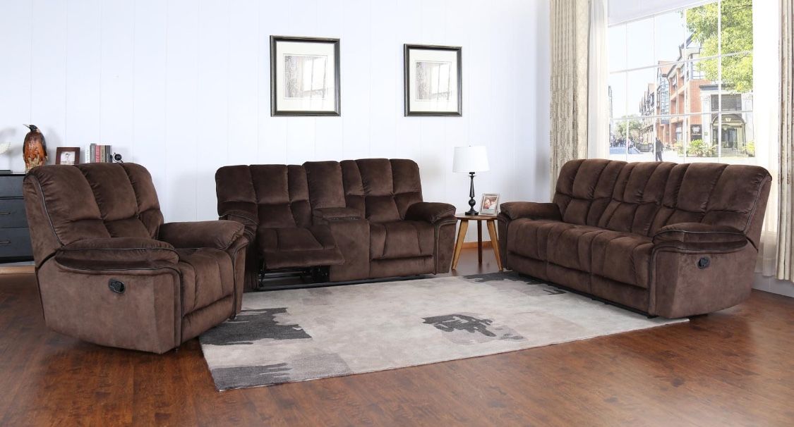 New Year Clearance Sale. Barcelona Reclining Sofa And Loveseat $999. Easy No Credit Check Financing And Fast Delivery Available.