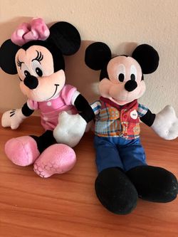 Mickey and Minnie peluches