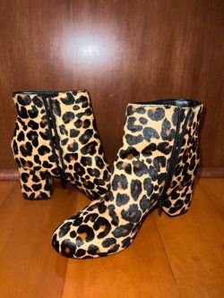 INC Leopard Ankle Boots