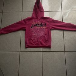 Pink spider, hoodie, size medium