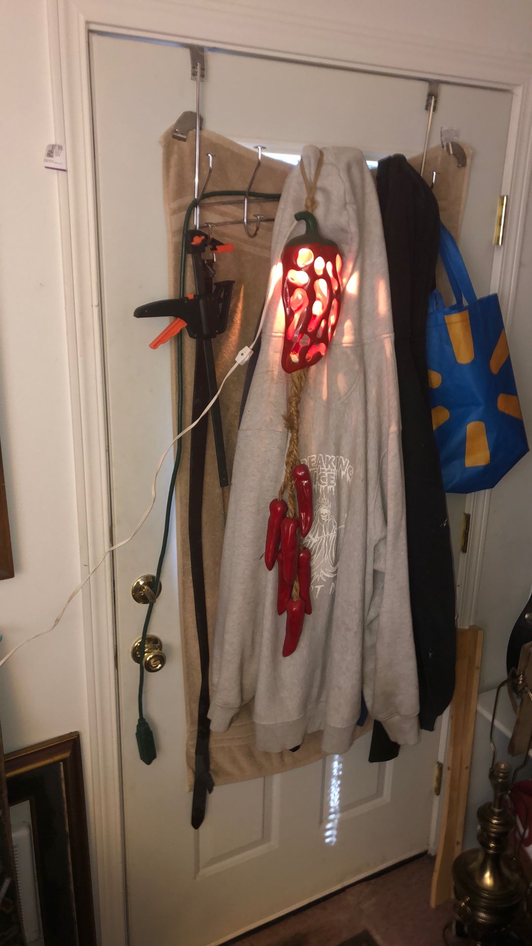 Mid century hanging light southwest red Pepper