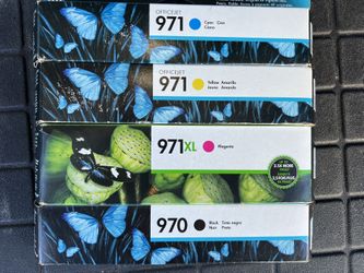 HP 970 and 971 ink cartridges. Brand new.