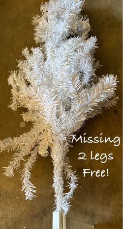 White Artificial Christmas Tree – Missing Stand Legs