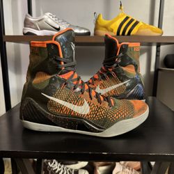 Size 10.5 - Nike Kobe 9 Elite Sequoia 2014 630847-303 Authentic *Rare