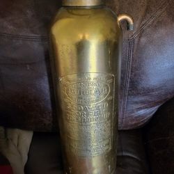 Vintage Brass Copper Fire Extinguisher 