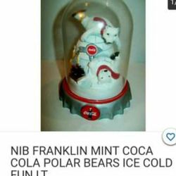 NIB Franklin Mint Coca Cola Polar bear