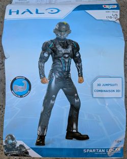 Halloween Costume HALO Spartan Locke kids youth size Large 10-12 (10,11,12)