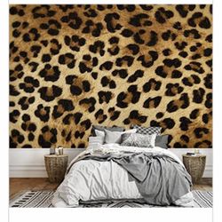 1 Leopard Print Cloth Wall Murals