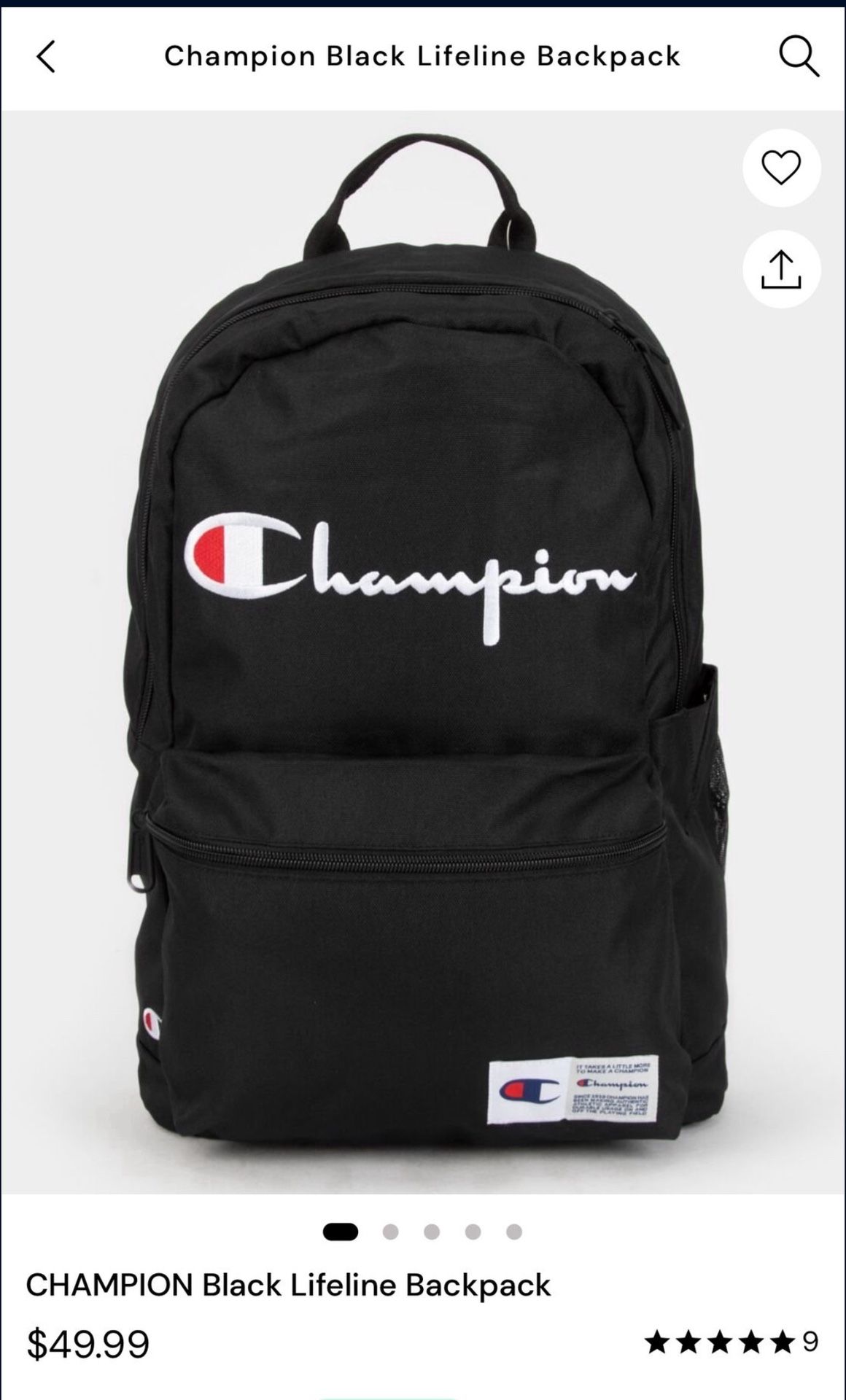 Black Champion Backpack