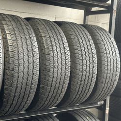 SET OF TIRE 265 70 16 GOODYEAR 85% LIFE