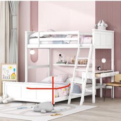 White Loft Bed