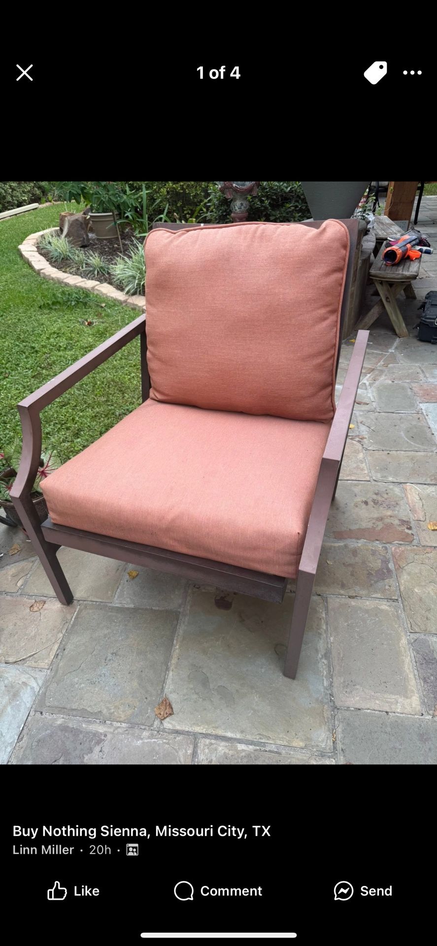 4Patio Seats Backyard With Cushions