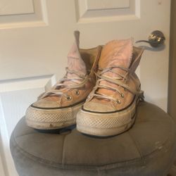 Pink converse 7.5 Womens
