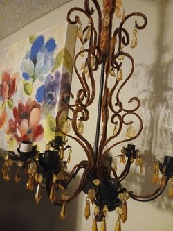 Gold Beaded Chandelier