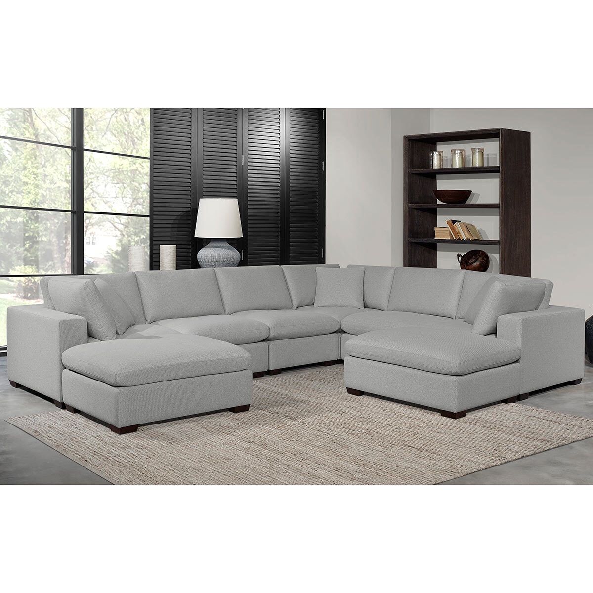 Free Delivery | Brand New Thomasville Lowell Grey Fabric 8 Piece Modular Sectional Sofa [Costco MSRP: $2,200 Out of Stock at Costco]