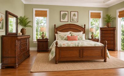 Beautiful Key West Tommy Bahama style bedroom set 🌴🌴🌴🌴