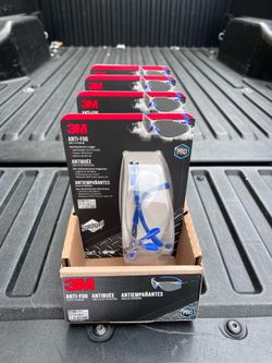 NEW 3M Scotchgard Protector Black/Blue Anti-Fog Eyewear w/Clear Lens **$10 Each**