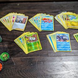 Pokemon Cards Deck Box With Over 100+ Pokemon Cards