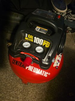 Central Pneumatic 3-Gallon Oil-less Pancake Air Compressor
Model 60637 | 100 PSI Max