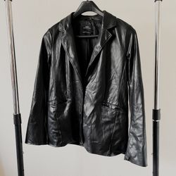 Urban Outfitters Leather Jacket (Black)
