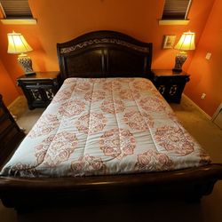 King Bed Frame - Solid Wood