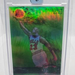 REPRINTED -1997 MICHAEL JORDAN -- Precious Metal Gems Green  ((REPRINTED CARD)))