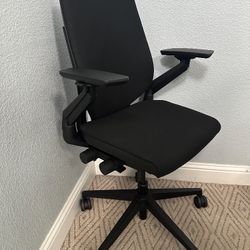 Black On Black Steel case Gesture Chair