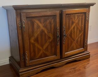 Solid Wood Bar Cabinet / Liquor Cabinet – $250 OBO