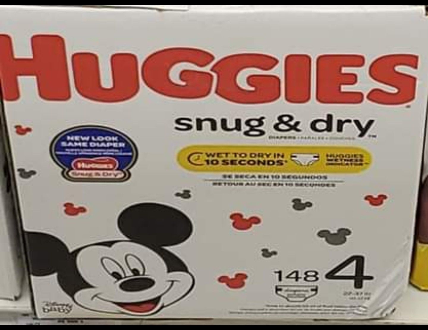 HUGGIES SIZE 4. 148 COUNT