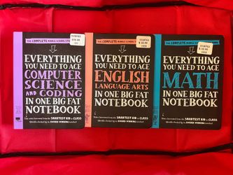 Everything you need to ace computer science, English and math books set
