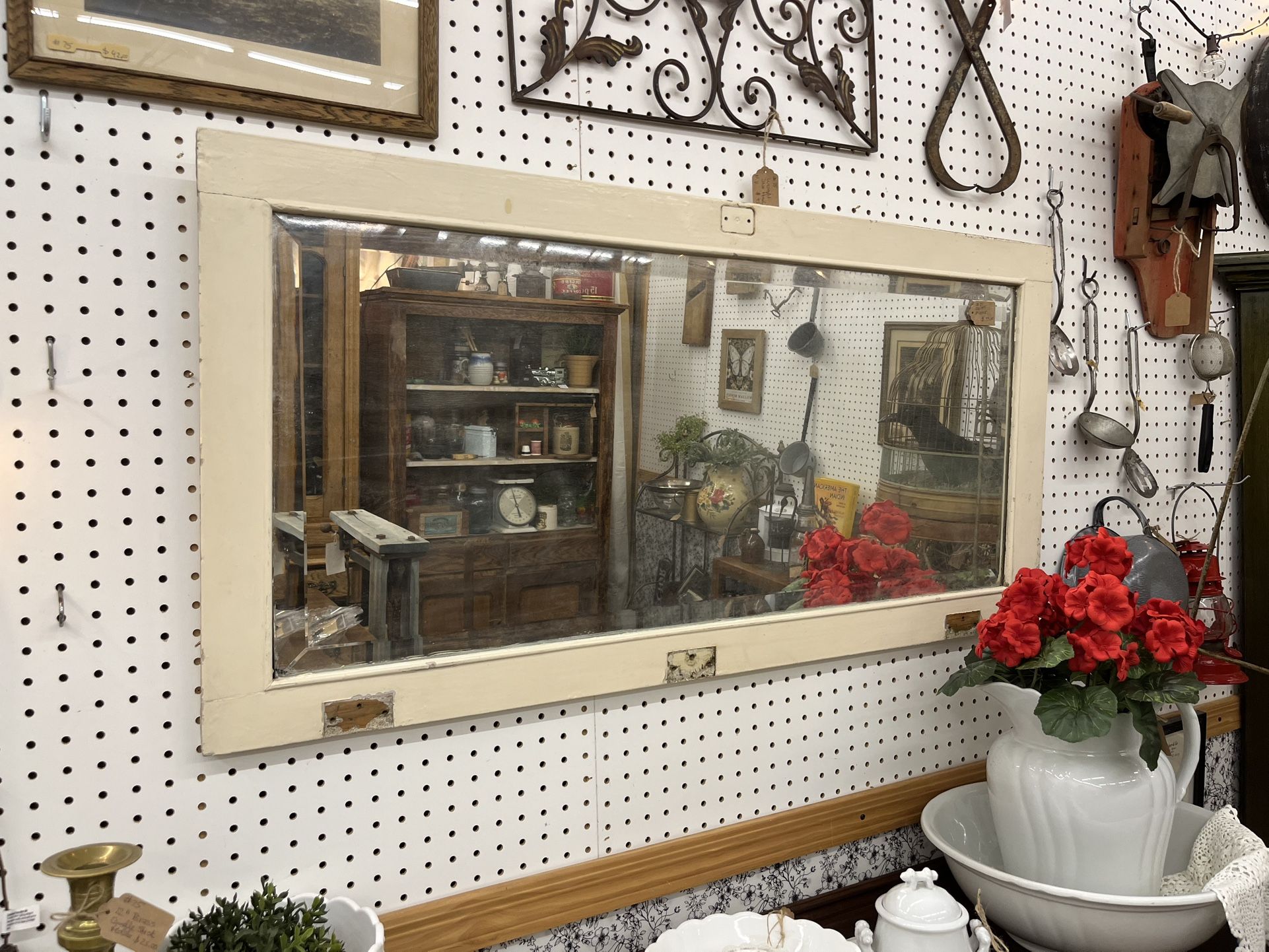 Antique Chippy Door Mirror