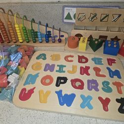 Wooden Montessori Kids Learning Bundle