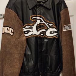 NEW LEATHER JACKET LG