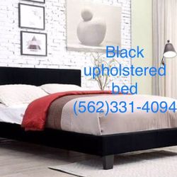 New Queen Black Bed W/New Mattress 