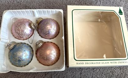 Glass Glitter Ornaments 