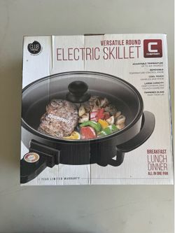 Round electric skillet