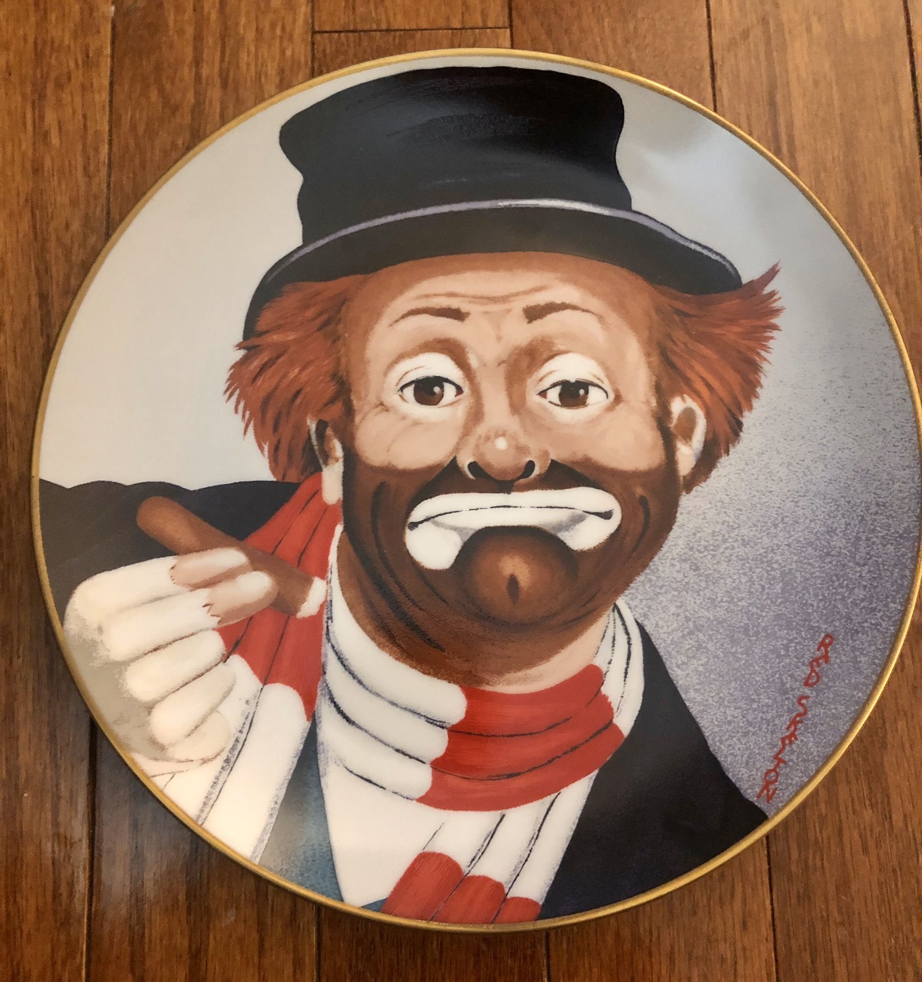 Vintage collectible. Red Skeleton's "Freddie the Freeloader" clown series plate. MIB. Rare